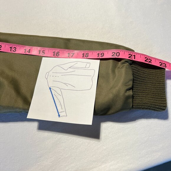 Topshop Olive Bomber Jacket – Size 2, Street-Style Staple - Picture 10 of 10